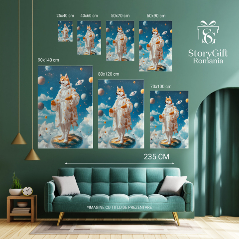 Tablou Canvas Personalizat - Animal în Kimono Asiatic cu Flori Portocalii
Marime 40x25CM [5]