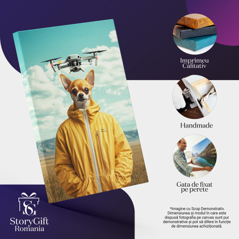 Tablou Canvas Personalizat Ținută Stradală Modernă cu Drona în Zbor
Marime 70x50CM [3]