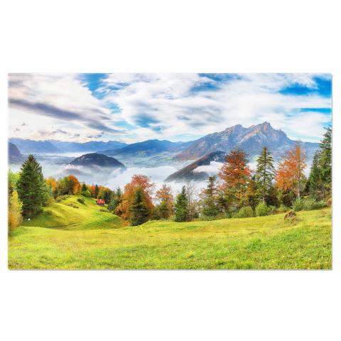 Toamna Uimitoare în Suburbia Stansstad, Elveția – Tablou Canvas, Marime 40x25CM