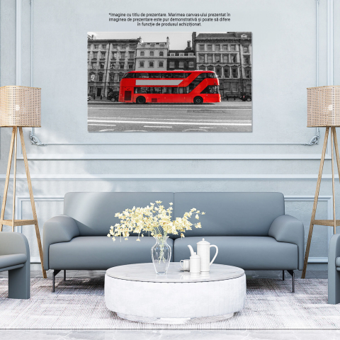 Tablou Canvas: Transport Urban Istoric – Tramvaiul Clasic al Londrei, Marime 40x25CM [3]