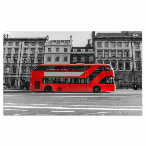 Oraș - Tablou Canvas: Transport Urban Istoric – Tramvaiul Clasic al Londrei, Marime 40x25CM