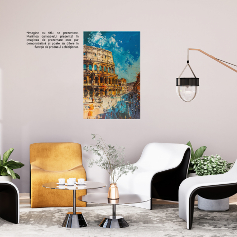 Turiști la Colosseum - Apropierea de Locurile Istorice Nemuritoare, Marime 40x25CM [1]