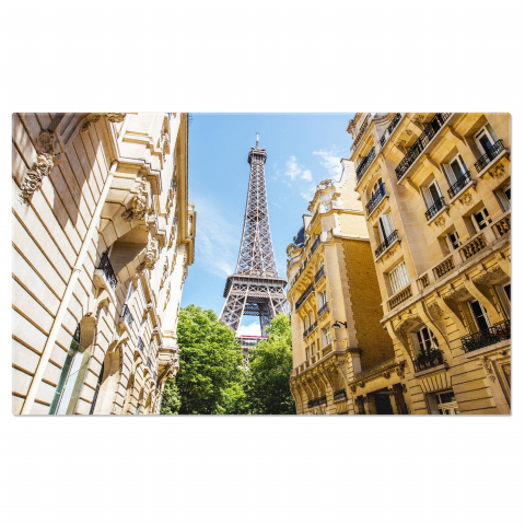 Atracții Turistice - Turnul Eiffel în Lumina Soarelui – Tablou Canvas, Marime 40x25CM