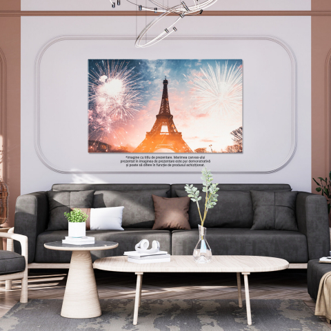 Turnul Eiffel în Noaptea cu Artificii - Magia Parisului, Marime 40x25CM [2]