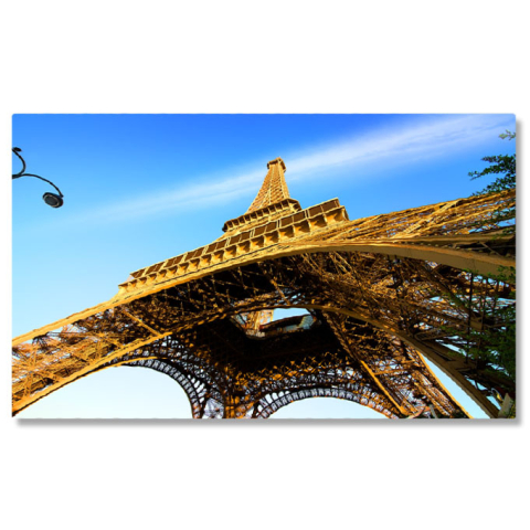 Tablouri Canvas - Tablou Canvas Turnul Eiffel pe Cer paris, franta, turn, eiffel, cer, albastru, clar, landmark 1761 40x25CM