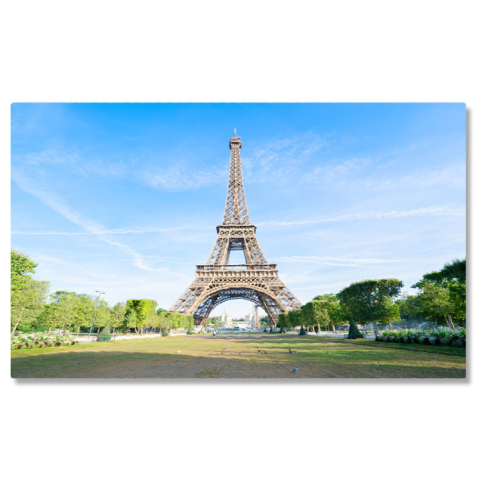 Oraș - Tablou Canvas Turnul Eiffel si Cerul paris, franta, eiffel, turn, cer, albastru, clar, monument 1759 40x25CM