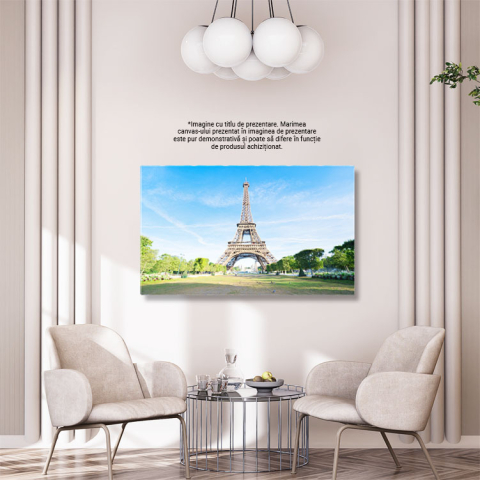 Tablou Canvas Turnul Eiffel si Cerul paris, franta, eiffel, turn, cer, albastru, clar, monument 1759 40x25CM [2]