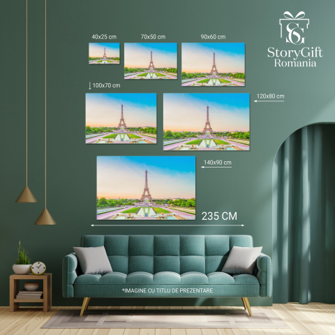 Turnul Eiffel și Trocadero - O Privire asupra Parisului, Marime 40x25CM [3]