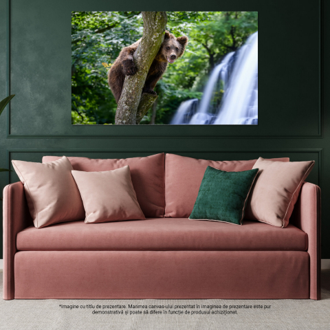Tablou Canvas Urși Grizzly Juvenili: Întâlnire cu Uimirea Naturii Sălbatice, Marime 40x25CM [3]