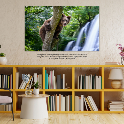 Tablou Canvas Urși Grizzly Juvenili: Întâlnire cu Uimirea Naturii Sălbatice, Marime 40x25CM [2]