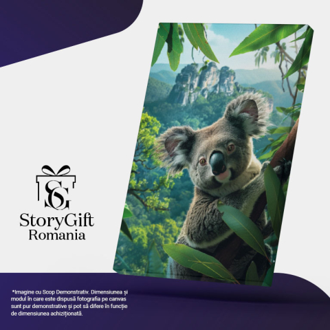 Tablou Canvas Ursul Coala în Libertate Sălbăticie în Păduri Neumblate și Neschimbate de Om , Pictura Digitala 40x25CM [4]