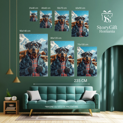 Tablou Canvas Personalizat Vacanță la Cabană cu View Montan
Marime 140x90CM [5]