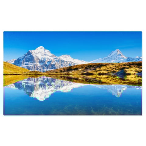 Peisaje cu Drona - Reflecția Vârfurilor pe Lac – Oglinda Naturii, Marime 40x25CM