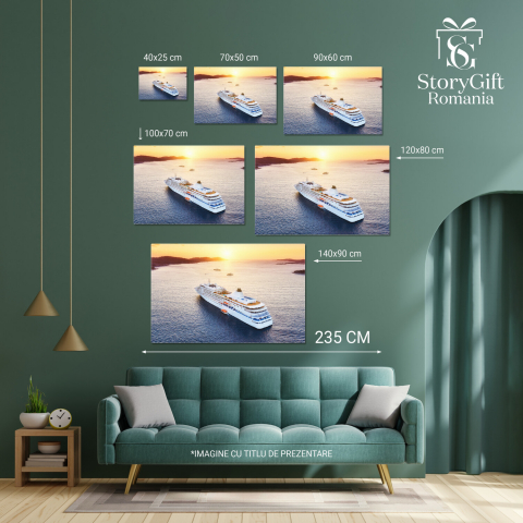Vas de Croazieră și Apus, Marime 40x25CM [3]