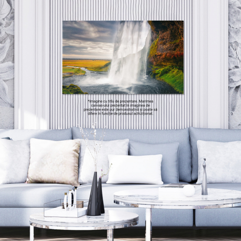 Cascada Seljalandsfoss: O Vedere Impresionantă din Islanda, Marime 40x25CM [2]