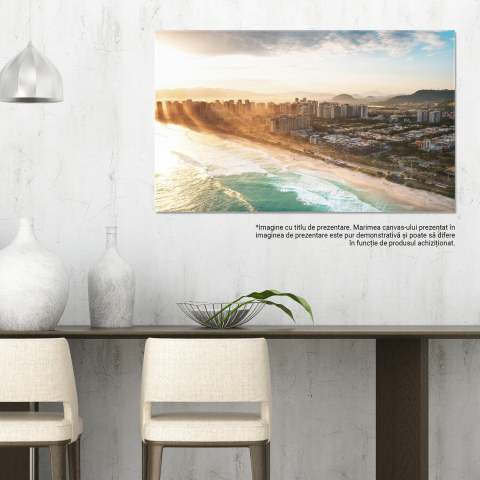 Vedere Aeriană a Barra da Tijuca la Apus, Marime 40x25CM [2]