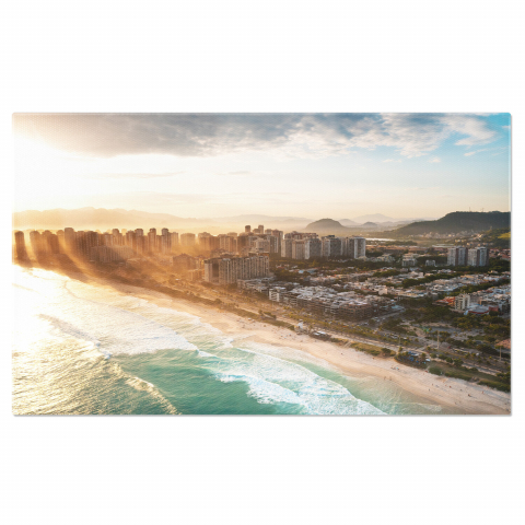 Vedere Aeriană a Barra da Tijuca la Apus, Marime 40x25CM