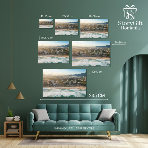 Vedere Aeriană a Barra da Tijuca, Rio de Janeiro, Marime 40x25CM [3]