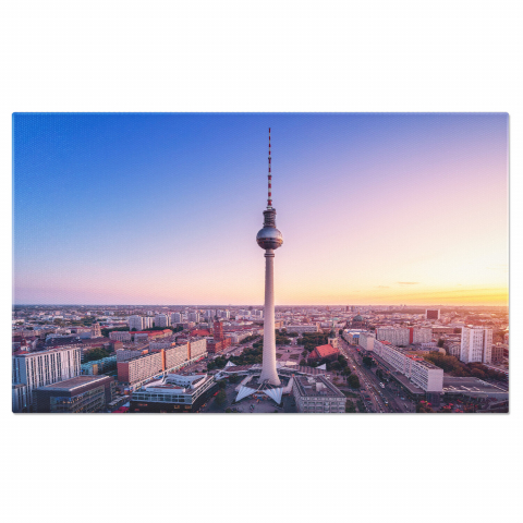 Atracții Turistice - Vedere Aeriană a Berlinului cu Turnul de Televiziune, Marime 40x25CM
