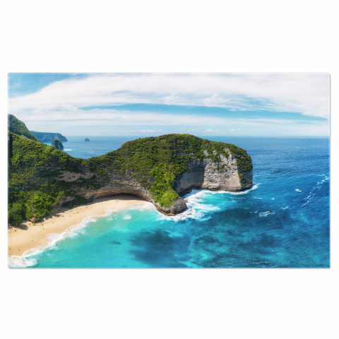 Vedere Aeriană la Marea cu Apă Albastră și Stânci - Un Peisaj de Vis, Marime 40x25CM