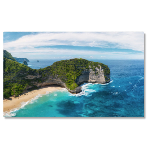 Tablouri Canvas - Tablou Canvas Vedere Aeriana la Marea cu Apa Albastra si Stanci aerian, mare, apa, stanci, Indonezia 194 40x25CM