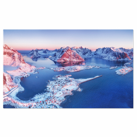 Peisaje cu Drona - Vedere Aeriană la Marea cu Apă Turcoaz și Plaja - Paradis Tropical, Marime 40x25CM