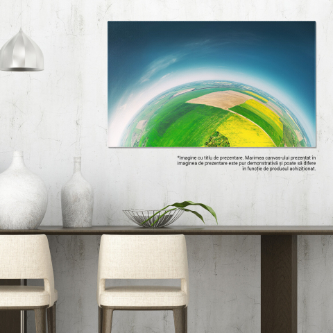 Vedere Aeriană la Sarca Verde Zona Rurală - Un Peisaj Rural Sustenabil, Marime 40x25CM [2]