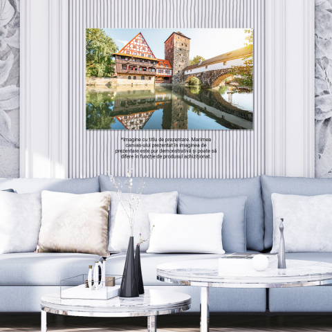 Vedere Scenică asupra Riverside-ului din Nürnberg, Germania, Marime 40x25CM [2]