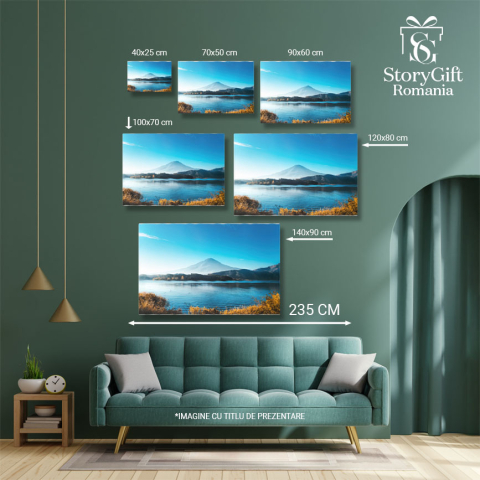 Tablou Canvas Vedere la Muntele Fuji Cel Mai Faimos Munte din Japonia, Asia, Fuji, Munte, Vedere, Faimos 2090 40x25CM [4]