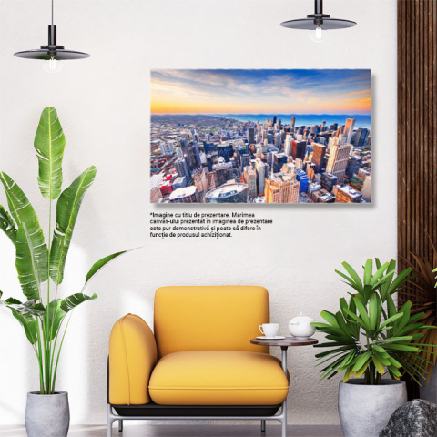 Tablou Canvas: Vederi aeriene ale Chicago-ului, dezvaluind dinamica si maretia orasului 40x25CM [2]