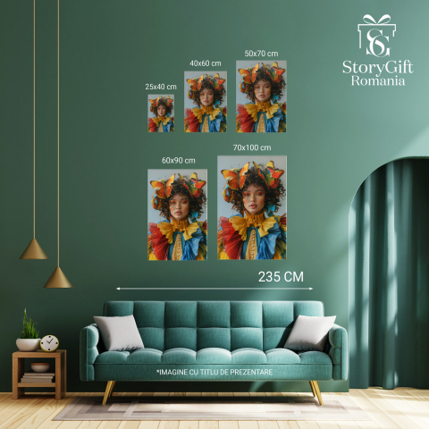 ilustrație artistică, decor interior, stil eclectic, creație vizuală, inspirație, frumusețe, artă modernă, Marime 40x25CM [3]