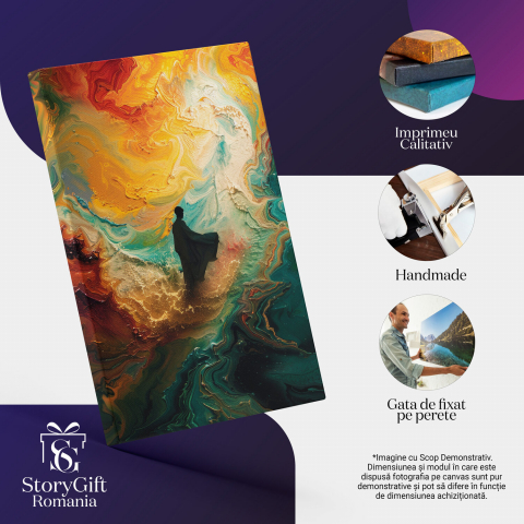 Visul Pictorului - Silueta din Mare Fantezie Cromatică, Marime 40x25CM [1]