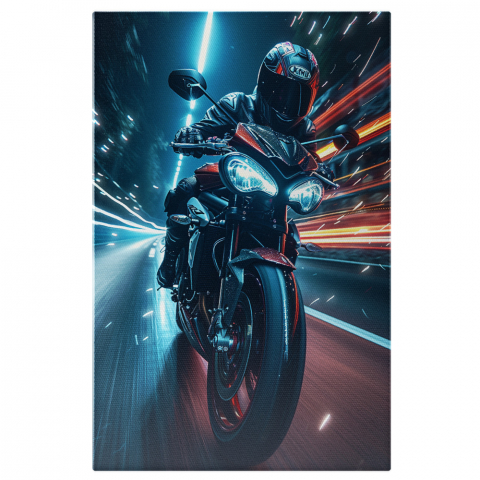 Viteza Motocicletei Negre cu Scântei, Marime 40x25CM