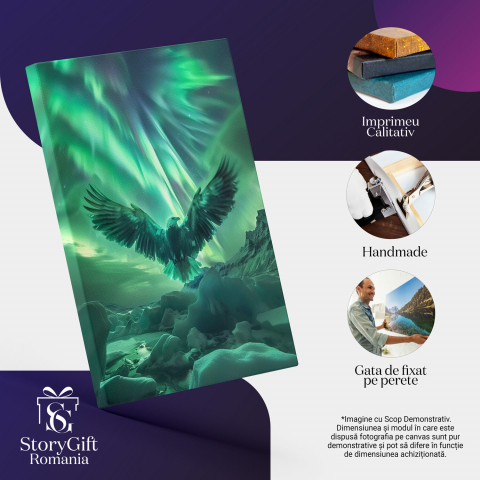 Vultur Pleşuv în Zbor cu Aripi Desfăcute, Marime 40x25CM [1]