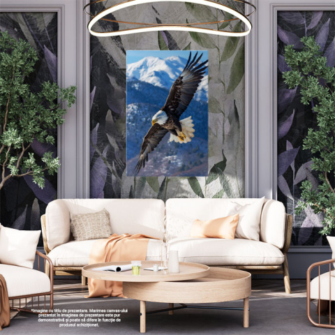 Tablou Canvas:  Vultur plesuv la inaltime - in zbor munti zapada pasare pradatoare Pictura Digitala 40x25CM [1]