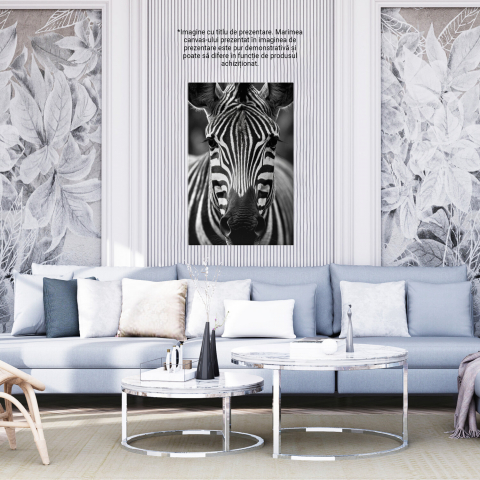 Zebra - B&W sălbaticie - Pictură Digitală a unui Animal Sălbatic, Marime 40x25CM [3]