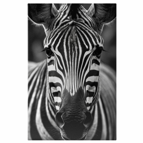 Zebra - B&W sălbaticie - Pictură Digitală a unui Animal Sălbatic, Marime 40x25CM
