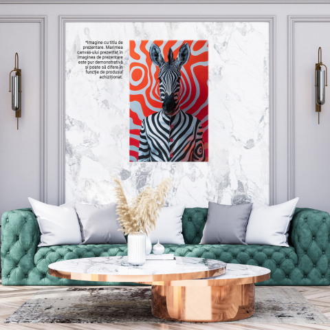 Zebra Metropolita - Corp Uman în Costum Adaptat la Jungla Urbană - Pictură Digitală, Marime 40x25CM [1]