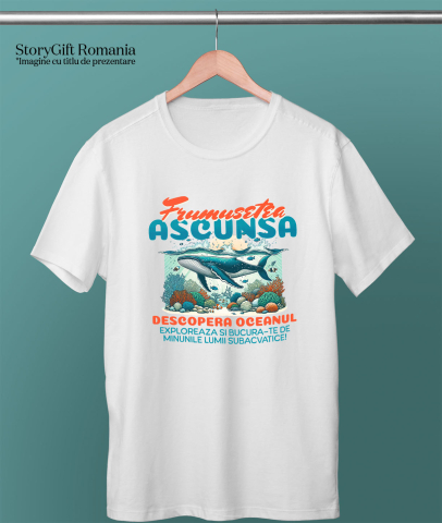 Tricou Femei, Barbati, Copii, Fata, Baiat, Unisex Personalizat „Balena Sub Apa – Frumusețea Ascunsă a Oceanului Cadou Personalizat pentru Iubitorii de Mare și Viață Marină” [2]