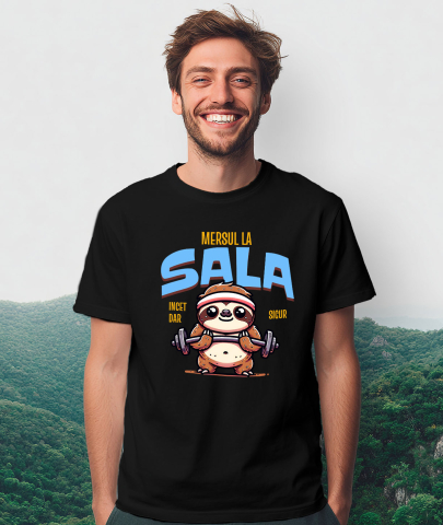 Tricou Femei, Barbati, Copii, Fata, Baiat, Unisex Personalizat Animal Leneș La Sală – Design Amuzant Pentru Pasionații De Fitness [1]