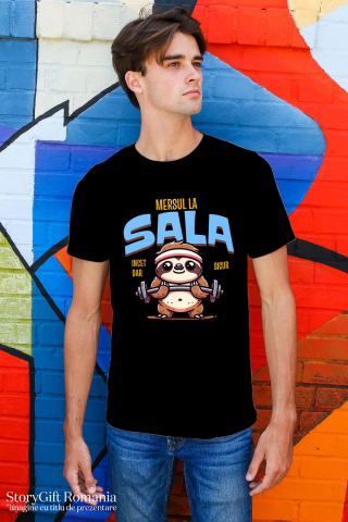 Tricou Femei, Barbati, Copii, Fata, Baiat, Unisex Personalizat Animal Leneș La Sală – Design Amuzant Pentru Pasionații De Fitness [1]