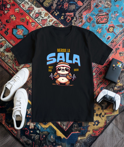 Tricou Femei, Barbati, Copii, Fata, Baiat, Unisex Personalizat Animal Leneș La Sală – Design Amuzant Pentru Pasionații De Fitness [2]