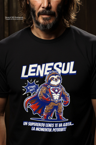 Tricou Femei, Barbati, Copii, Fata, Baiat, Unisex Personalizat Animal Lenes Cu Pelerina Super Erou Capitanul America – Cadou Personalizat pentru Copii [1]