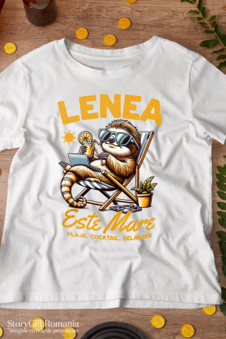 Tricou Femei, Barbati, Copii, Fata, Baiat, Unisex Personalizat Animal Leneș Pe Plajă – Cadou Personalizat Funny Pentru Familie & Prieteni [2]