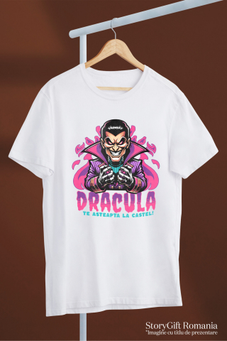 Tricou Femei, Barbati, Copii, Fata, Baiat, Unisex Personalizat Animație Înfricoșătoare - Dracula Te Așteaptă La Castel - Cadouri Personalizate Halloween [2]