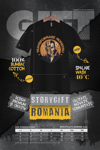 Tricou Femei, Barbati, Copii, Fata, Baiat, Unisex Personalizat Vampir și Monstru Halloween - Cadouri Personalizate cu Design Horror și Transformare [3]