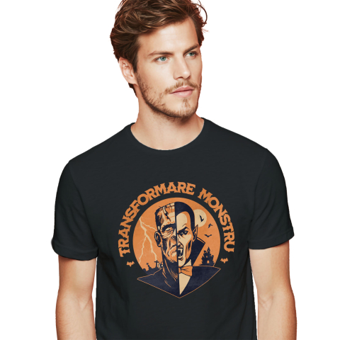 Tricou Femei, Barbati, Copii, Fata, Baiat, Unisex Personalizat Vampir și Monstru Halloween - Cadouri Personalizate cu Design Horror și Transformare