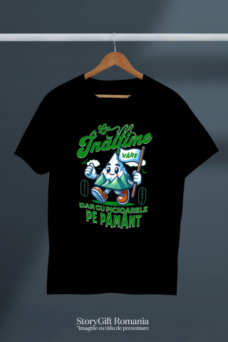 Tricou Femei, Barbati, Copii, Fata, Baiat, Unisex Personalizat "Vârf de Munte – Cadou Personalizat cu Mesajul ‘La Înălțime, Dar Cu Picioarele pe Pământ’ pentru Iubitorii de Aventură Montană" [2]