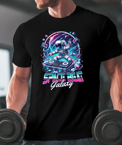 Tricou Femei, Barbati, Copii, Fata, Baiat, Unisex Personalizat Astronaut DJ în Spațiu - Petrecere Cosmică - Produse Personalizate Unice [1]