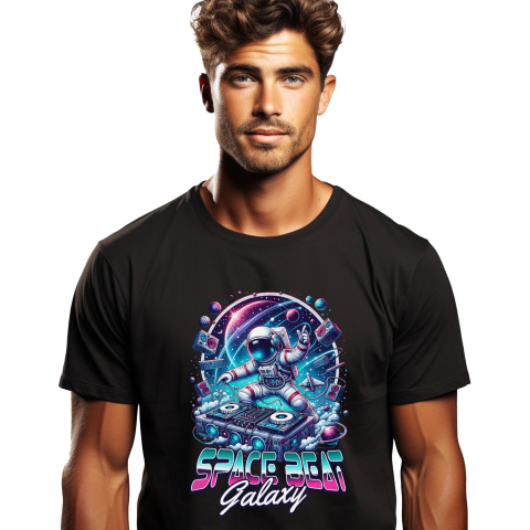 Basme Si Legende - Tricou Femei, Barbati, Copii, Fata, Baiat, Unisex Personalizat Astronaut DJ în Spațiu - Petrecere Cosmică - Produse Personalizate Unice
